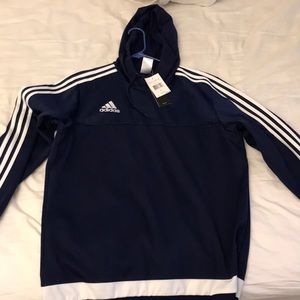 Adidas Navy Blue Hoodie - Large